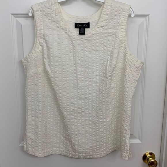 Denim & Company size 1X sleeveless dress textured tank - Picture 1 of 7